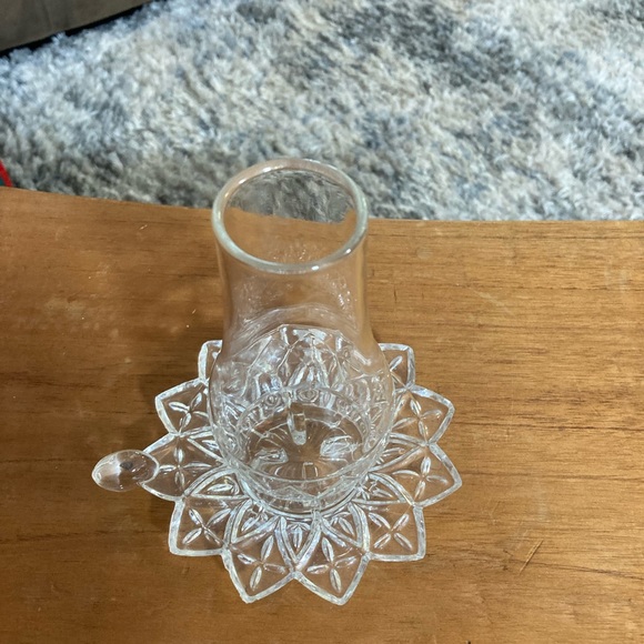 Vintage Small Federal Glass Mini Hurricane Fairy Lamp - Picture 2 of 15